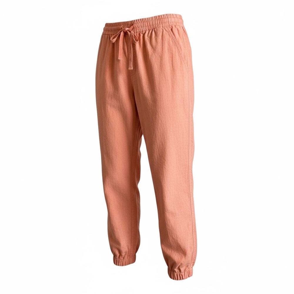 Point sur | JCrew peach linen blend joggers size 4 elastic waist drawcord